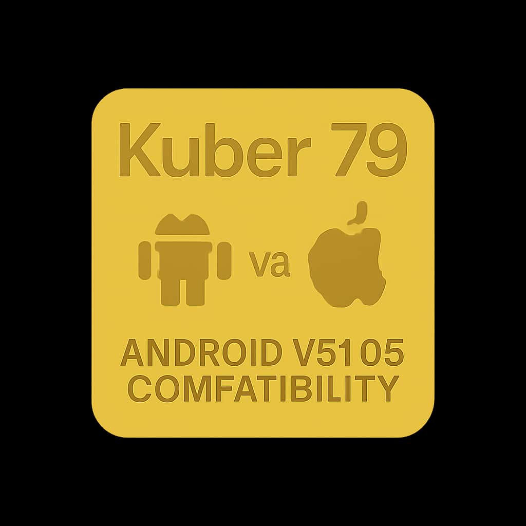Badge icon illustrating Android vs iOS compatibility of Kuber 79.