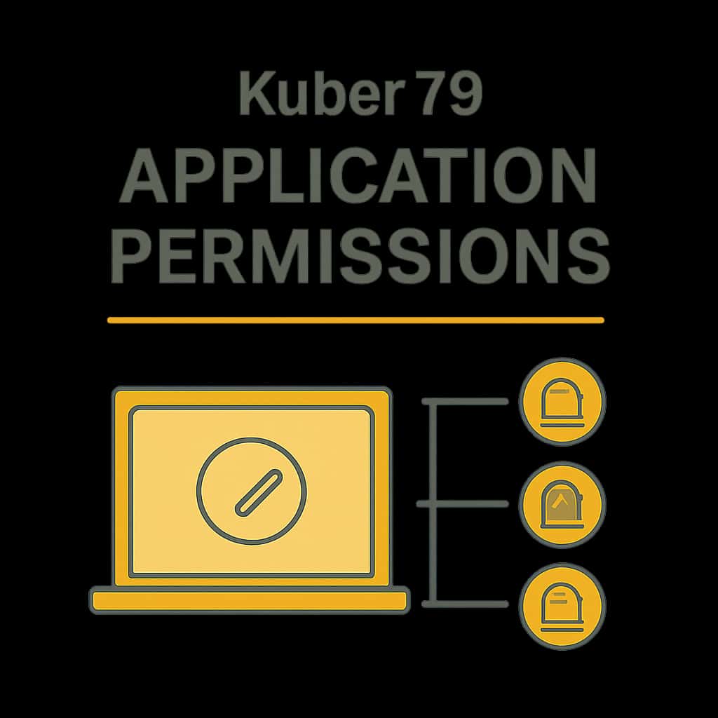 Illustration detailing application permissions for Kuber 79.