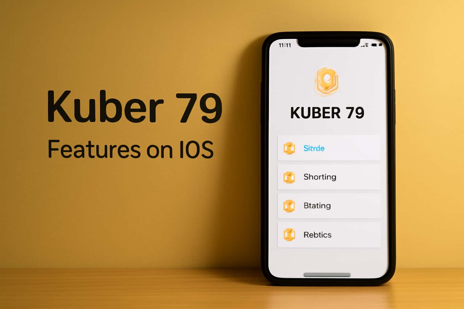Informational scene about Kuber 79 Features on iOS