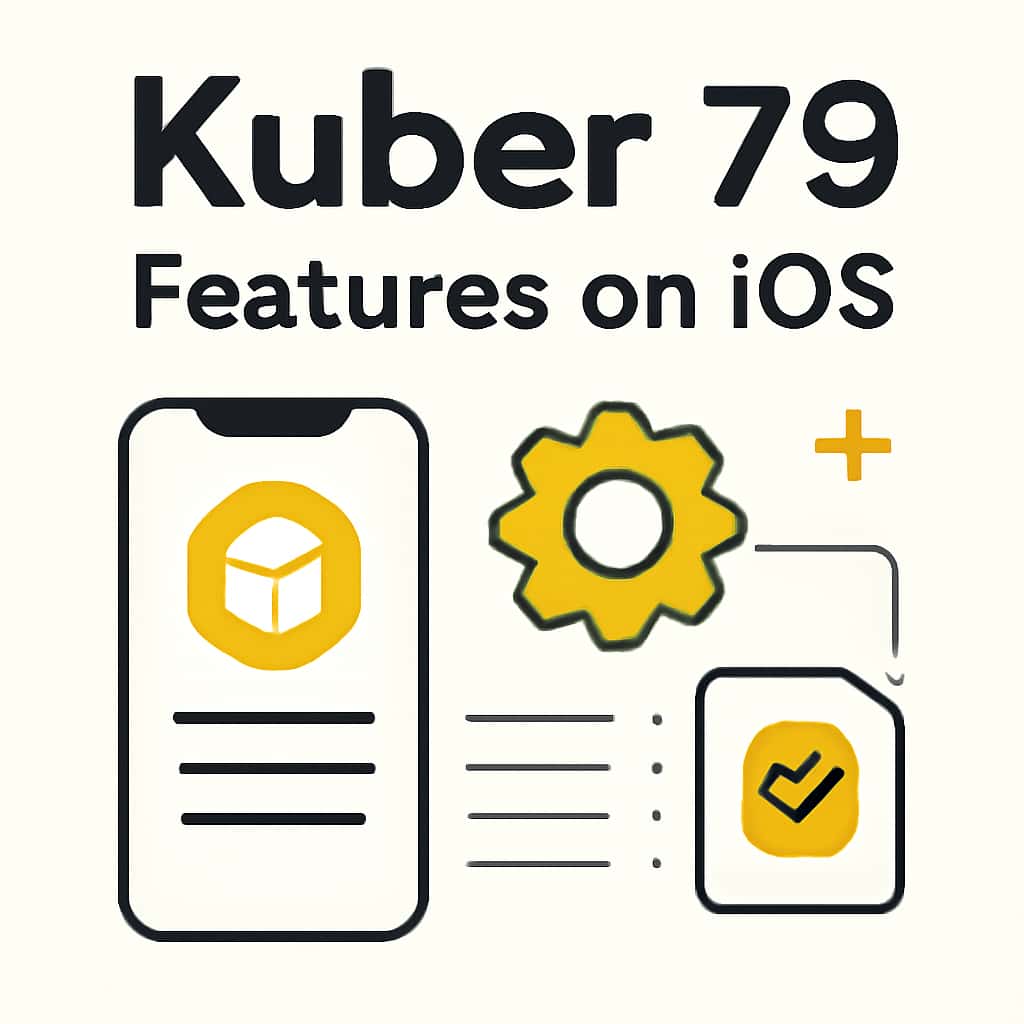 Diagram illustrating Kuber 79 Features on iOS