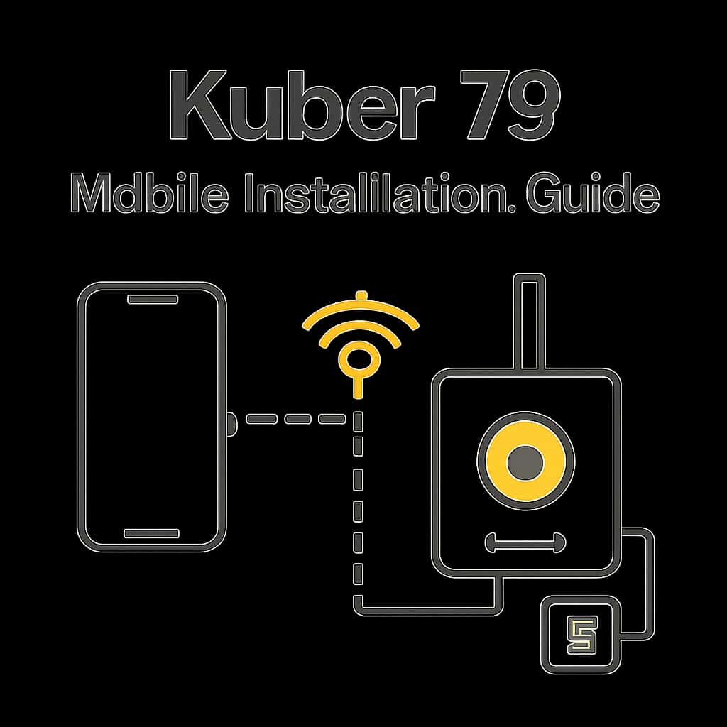 Diagram illustrating Kuber 79 Mobile Installation steps.