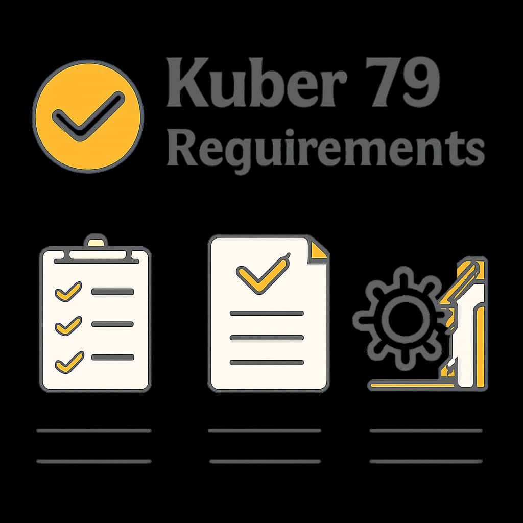 Diagram explaining Kuber 79 Requirements.