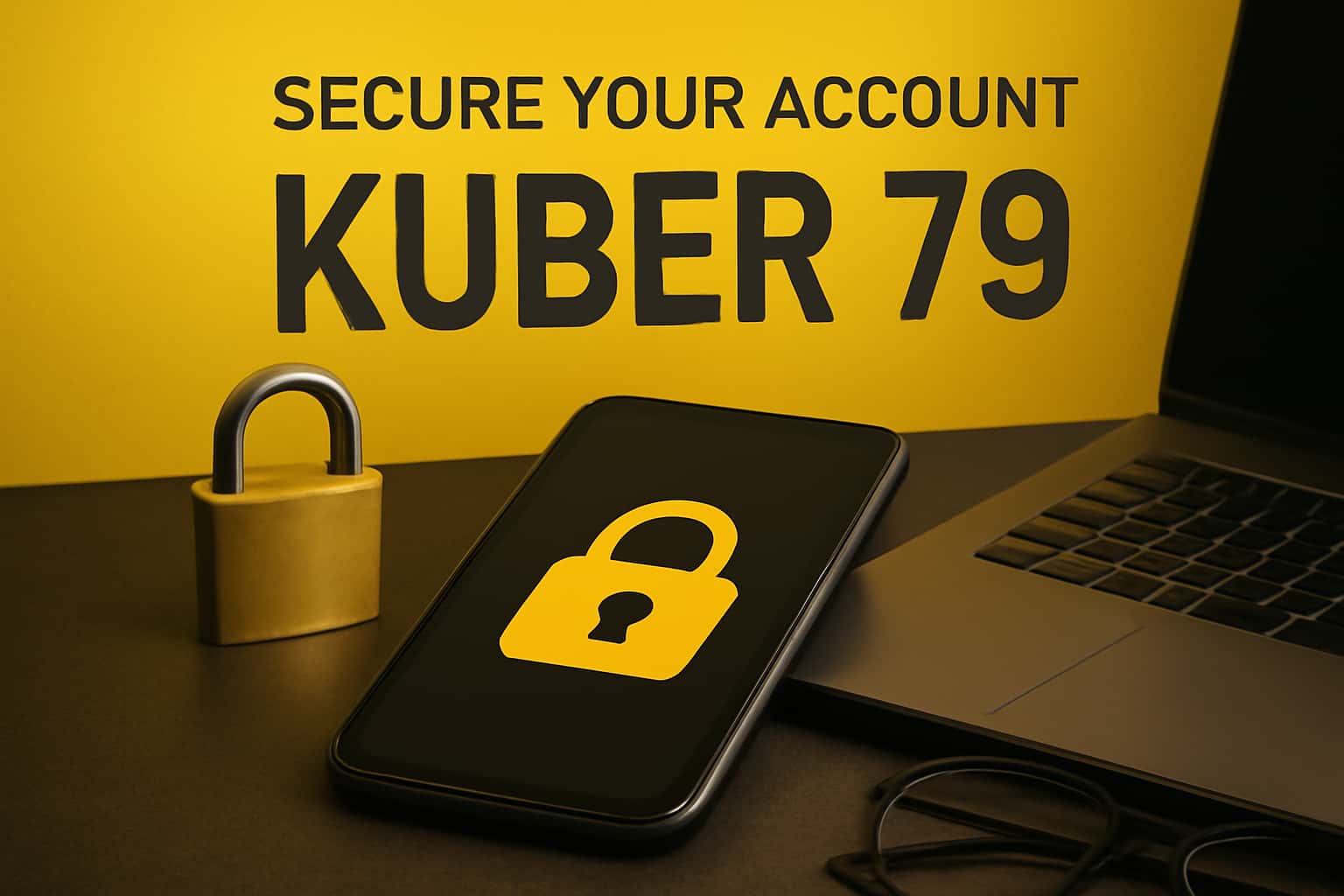 An informational image about securing your Kuber 79 account.